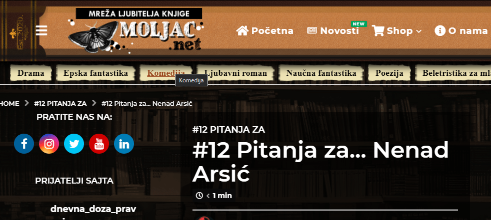 MOLJAC.net: 12 pitanja za Nenada Arsića
